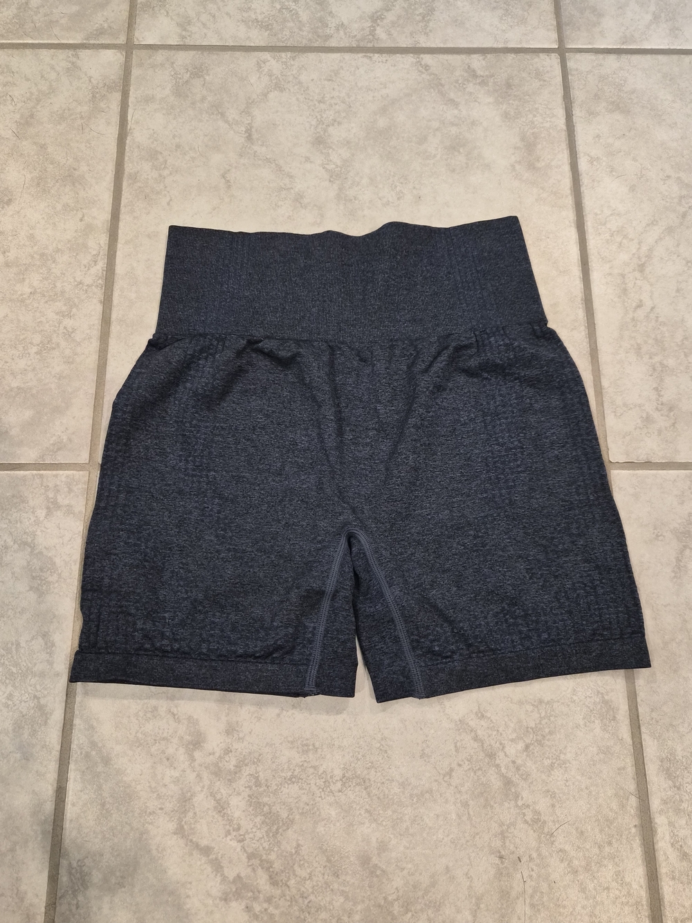 Source Unknown High-Waist Athletic Shorts - Dark Heather Blue